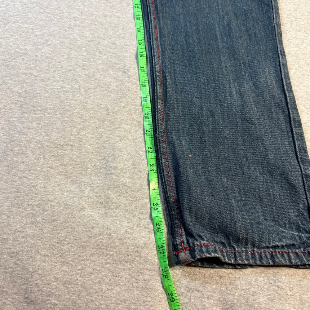 Refuse Premium Denim Mens Jeans Size 36-Tag Red Green Contrast Stitching Relaxed - Picture 11 of 14